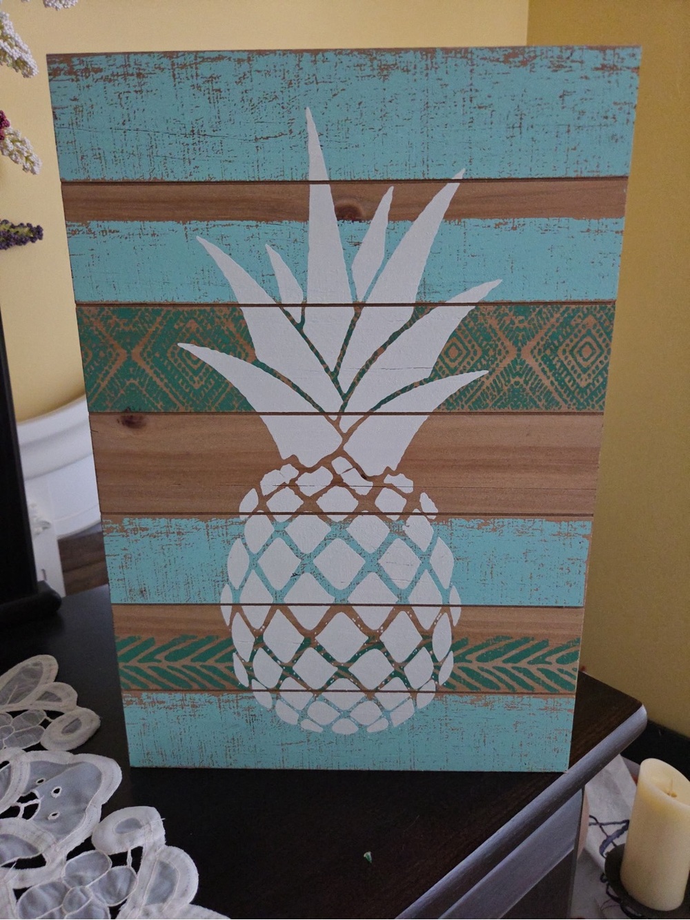 Blue Pineapple Wall Art